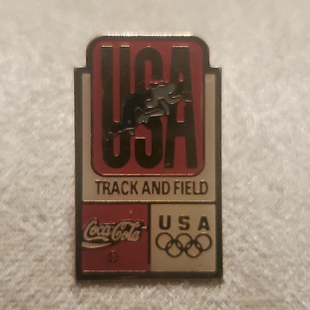 Vintage Coca-Cola Olympic Pin Lot Track & Field/Soccer Team USA Collectible Set